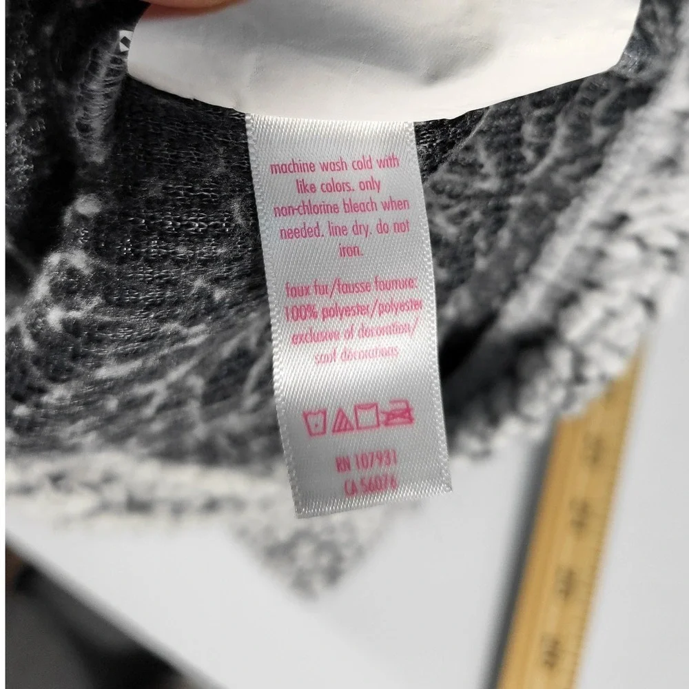 Justice Sherpa Pullover Cozy Quarter Snap Button Up Gray‎ Blue Girls 12